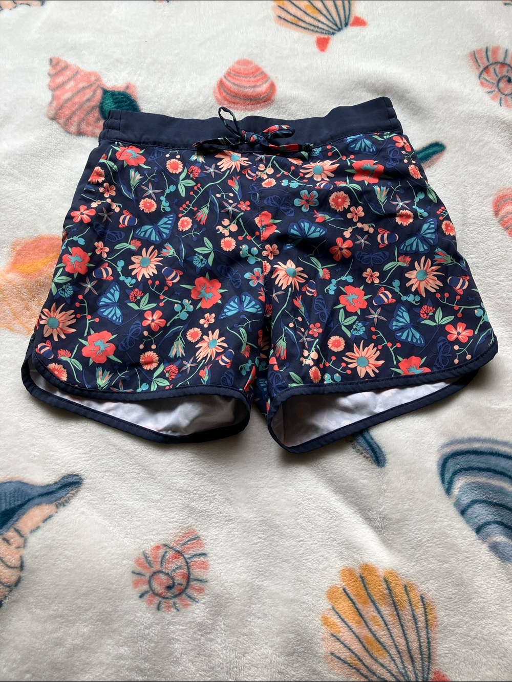 Columbia Navy Floral Athletic Shorts